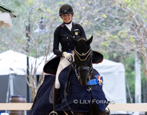Charlotte Jorst and Zhaplin Langholt at the 2024 CDI West Palm Beach :: Photo © LilY Forado