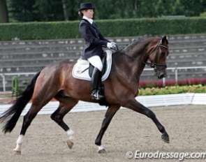 Marisa Festerling and Big Tyme at the 2006 World Young Horse Championships in Verden