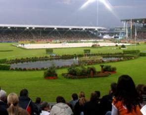 The dressage arena in the Aachen main stadium at the 2006 World Equestrian Games :: Photo © ALRV