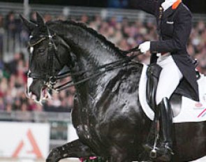 Anky van Grunsven waves to the crowds at the 2009 European Dressage Championships :: Photo © Astrid Appels