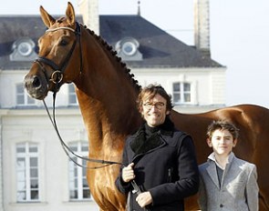 Xavier Marie and son Arthur with licensed stallion Don Juan de Hus