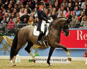 Charlotte Dujardin and Valegro at the Olympia Horse Show :: Photo courtesy Team GBR