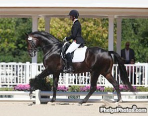 Sabine Schut-Kery and Sanceo at the 2011 U.S. Young Horse Championships :: Photo © Mary Phelps