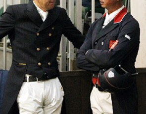 Gareth Hughes and Carl Hester have a chat
