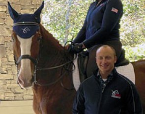 USEF Youth Coach Jeremy Steinberg with Rebecca Cohen