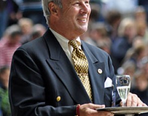 Michael Ripploh offers a glass of champagne to each finalist finishing his or her test