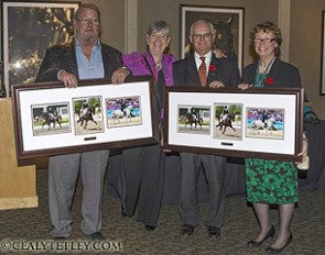 Eric Brooks, Mary Brooks, John Welch and Anne Welch are the 2012 Dressage Canada Owners of the Year :: Photo © Cealy Tetley