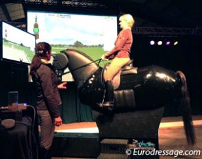 The horse simulator at the 2012 Global Dressage Forum :: Photo © Astrid Appels
