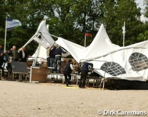 A storm caused havoc at the 2012 Dutch Dressage Championships :: Photo © Dirk Caremans