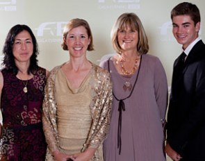 Winners of the FEI Awards 2012 in Istanbul. From left to right: Celia Rijntjes (NED), Courtney King-Dye (USA),  Sharon Boyce (RSA), Thomas McDermott (AUS)