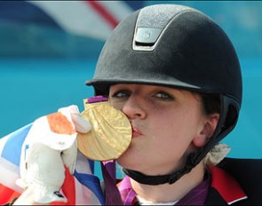 Natasha Baker wins gold at the 2012 Paralympics :: Photo courtesy British Dressage