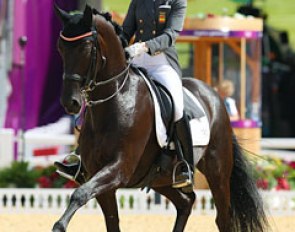 Morgan Barbançon Mestre and Painted Black at the 2012 Olympic Games in London :: Photo © Astrid Appels