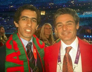 Iberian power at the opening ceremony: Portuguese Gonçalo Carvalho and Spanish Juan Manuel Munoz Diaz