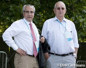 FEI secretary-general Ingmar de Vos and president of the Belgian Equestrian Federation Jacky Buchmann :: Photo © Dirk Caremans