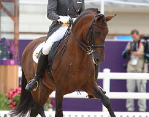 Spanish Jose Daniel Martin Dockx on the American owned PRE stallion Grandioso at the 2012 Olympic Games :: Photo © Astrid Appels
