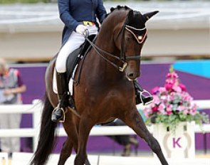 Claudia Fassaert and Donnerfee at the 2012 Olympic Games in London :: Photo © Astrid Appels