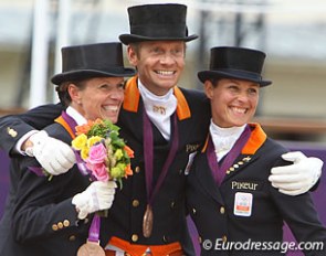 The bronze medal winning Dutch dressage team at the 2012 Olympic Games :: Photo © Astrid Appels