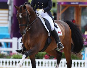 Canadian Ashley Holzer and Breaking Dawn at the 2012 Olympic Games :: Photo © Astrid Appels