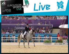 The online live stream of Olympic eventing dressage 