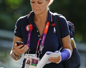 Eva Salomon on the job at the 2012 Olympic Games :: Photo © Astrid Appels