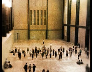 Flash mob artwork in the Turbine room of the Tate Modern