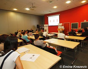 Trond Asmyr speaking at the 2012 FEI Regional Dressage Forum in Serbia :: Photo © Emina Knezevic