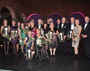 Award recipients at the 2012 Swedish Riders' Gala