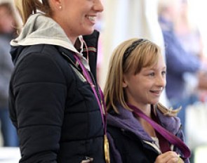 Olympic champion Charlotte Dujardin signed hundreds of autographs and posed for pictures at the British Nationals