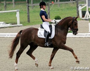 Isabel Bache and Bobcat at the German selection trial for the 2012 WCYH in Verden :: Photo © LL-foto.de