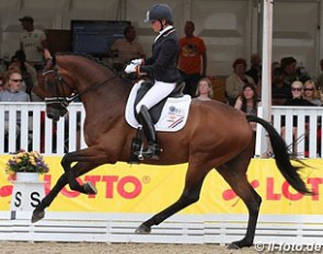 Emmelie Scholtens and Borencio at the 2012 World Young Horse Championships :: Photo © LL-foto