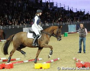 Hinrich Romeike did a presentation of his winter training with Eva Böckmann on Dior. The rider became Klaus Balkenhol's apprentice after Equitana 2011. Amazing to see how the horse (which also performed there in 2011) has blossomed since then!