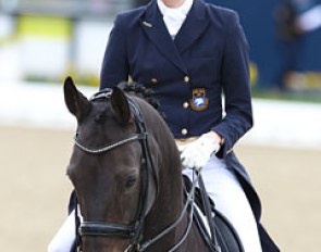 Back in the show ring after a period of injury: Cecilia Dorselius and the Westfalian gelding Lennox (by Laurentianer)