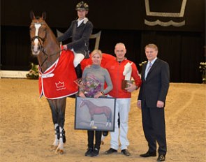 The 12-year-old KWPN stallion Heartbeat with his owners Kari and Jack Munch-Christiansen