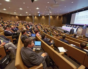 Delegates from the equestrian community enjoyed a busy final day at the FEI Sports Forum in Lausanne with Round Table sessions on Driving, Dressage and Jumping at the IMD business school in Lausanne. :: Photo © Edouard Curchod
