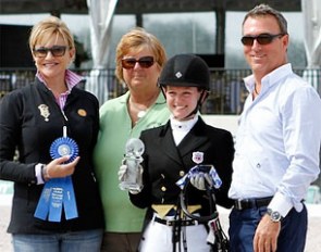 Julie McKean with Kim Boyer, Lendon Gray, and Michael Davis at the inaugural Florida Youth Championships in Wellington :: Photo © Sue Stickle