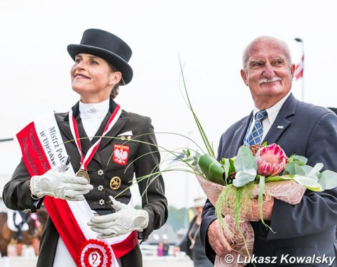 Grand Prix champion Katarzyna Milczarek with judge Waclaw Pruchniewicz