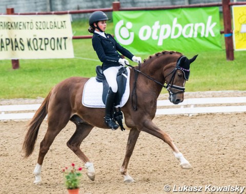 Czech pony rider Anna Prochazkova and Nice Guy were second in the team test and won the individual and Kur
