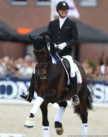Silver medal winners Andreas Helgstrand and Revolution