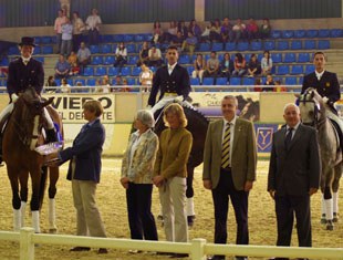 The panel of judges with the top three small tour riders