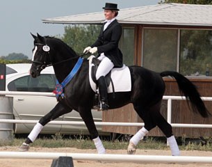 Emily Wagner and Wakeup in 2009 at the Mason City dressage event