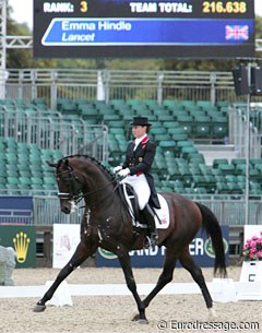 Emma Hindle and Lancet in the Grand Prix at the 2009 European Dressage Championships :: Photo © Astrid Appels