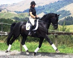 Jody Hartstone on her new stallion Whisper (by Weltmeyer)