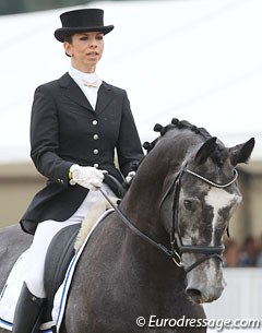 Dina Ellermann and Royal Pokemon at the 2010 World Young Horse Championships :: Photo © Astrid Appels