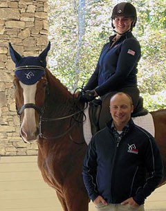 USEF Youth Coach Jeremy Steinberg with Rebecca Cohen
