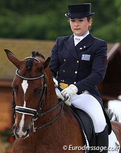 Angela Sklavounos and Quanderas at the 2012 European Young Riders Championships :: Photo © Astrid Appels