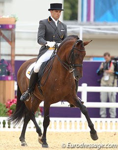 Spanish Jose Daniel Martin Dockx on the American owned PRE stallion Grandioso at the 2012 Olympic Games :: Photo © Astrid Appels