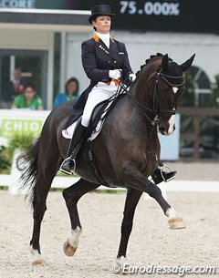 Anky van Grunsven and Salinero in the 2012 CDIO Rotterdam Grand Prix in which they finished fifth with 73.404% :: Photo © Astrid Appels