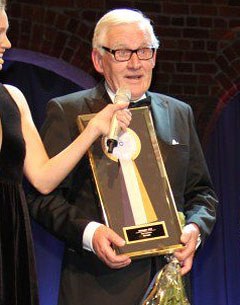 Eric Lette receives the "Honorary Award" at the 2012 Swedish Riders' Gala :: Photo © SRF