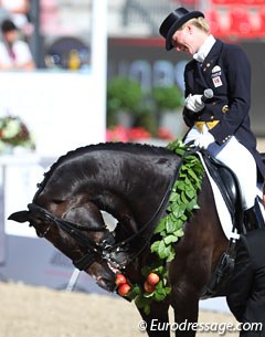 The 16-year old Danish warmblood Digby was retired from competition at the 2013 European Championships in a short but emotional farewell ceremony
