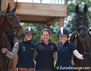 The Mount St. John young horse team: Pauliina Marttila, Emma Jane Blundell and Lucinda Elliott